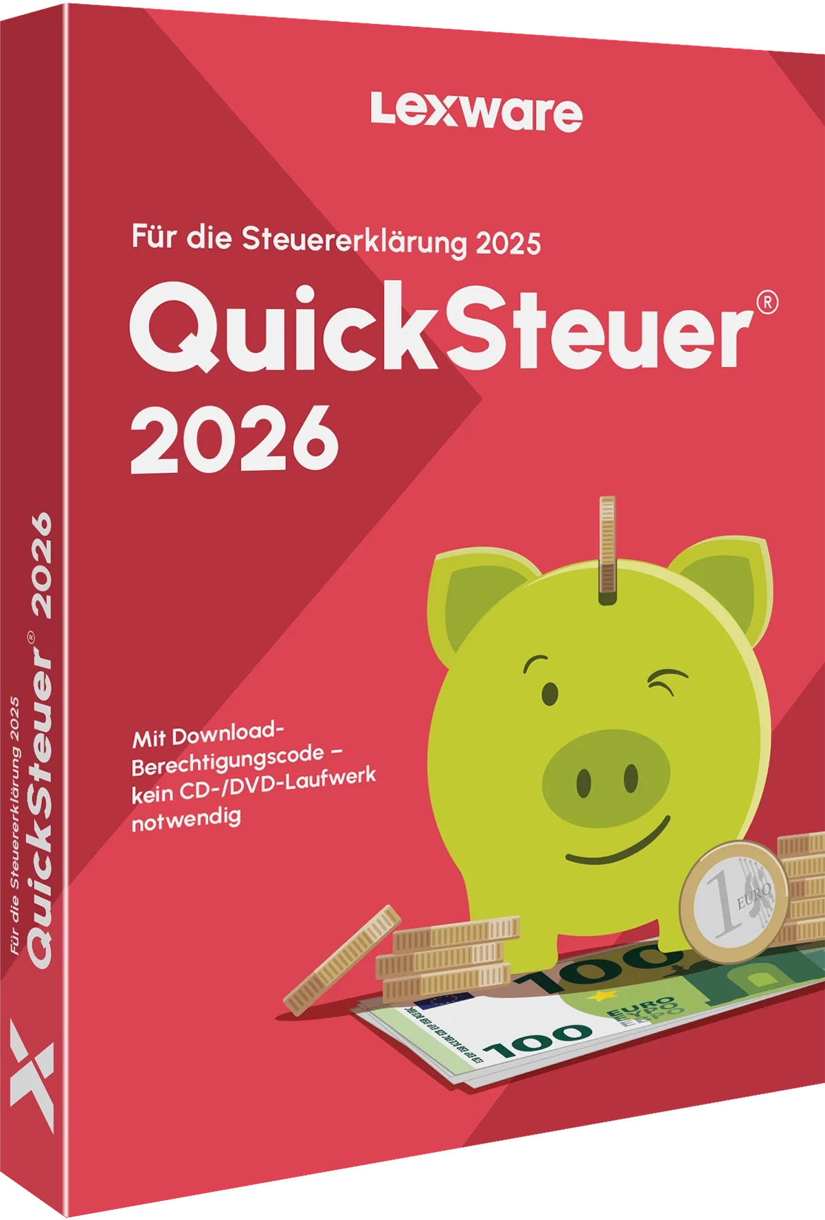 Produktbild: Lexware Quicksteuer 2025, für die Steuererklärung 2024 Mit Download-Berechtigungscode, kein CD-/DVD-Laufwerk notwendig