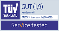 TÜV Saarland: gut (1,9) Kundenurteil, tuev-saar.de/SC45299